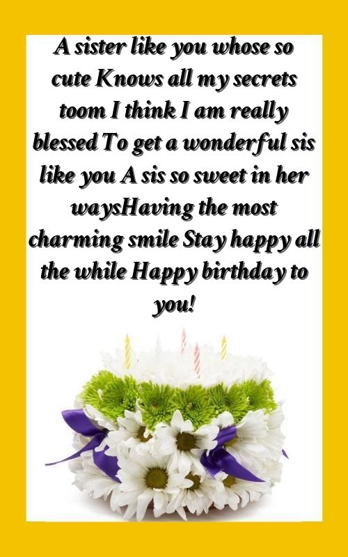cute sister birthday quotes